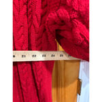 Ralph Lauren Lauren Red Cable Knit Open Front Cardigan Sweater 3X Pockets Photo 6
