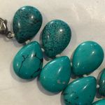 LUC Turquoise Hand Knotted Bidirectional Sterling Silver Necklace and Earrings Green Photo 9