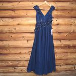 Mac Duggal  11152 Womens Floral Applique A-Line Evening Gown Photo 5