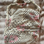 Free People  Boho Hippie Lightweight Fabric Small Useable Sling Shopping Tote Bag Photo 0