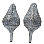 Kate Spade $298 NY Silver Glitter Krysta Pumps Shoes Heel 3” Bow 6M Worn Once Photo 6