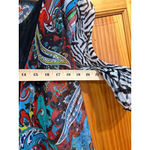 New Pretty Angel Silk Blend Boho Kimono Cardigan Zebra Paisley Patchwork M Black Size M Photo 6
