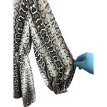 EXPRESS Snakeskin Animal Print V-Neck Dress Womens M Party Style Flaw Photo 3