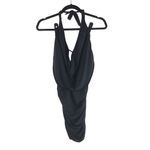 Bar III Women's Black Cowl Neck Halter Swim Cover Dress Size S Photo 1