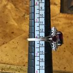 Watermelon Quartz Sterling Silver Cocktail Ring Size 6 Pink Photo 8