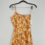 Billabong  Warmer Days Maxi Dress XS‎ Floral Smocked Bodice One Shoulder Sundress Photo 2