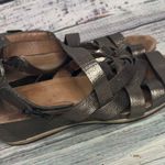 Dansko Vivian Gladiator Sandal Pewter Nappa Leather Strappy Wedge Size 9 Photo 1