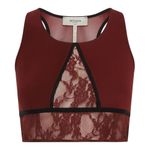 One Teaspoon Lulu Mesh And Lace Bralette -
Wine Size XS/Size 2 US NWT Photo 3