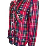 Victoria's Secret Red Plaid Long Sleeve Button Down Christmas Pajama Top Size XS Photo 12