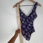 Boden Slimming One Piece‎ Blue Multicolor Floral Print Swimsuit Size 4 Photo 10
