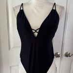 Milly CABANA Solid Carvico Vita Deep V One Piece Black. MSRP $295. Size M Photo 11