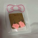 Handmade Strawberry Chocolate Bar Earrings Pink Photo 4