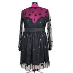 Women Sequin Star Print Black Tulle Dress Mesh See Photo 1