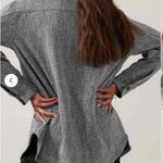 Athleta  Women's Textured Shirt Jacket Size XL Black White Long Sleeves 882490‎ Photo 0