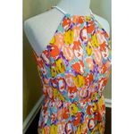 Peach & Aqua Floral Halter Summer Dress by Young Threads from ModCloth Size undefined Photo 2