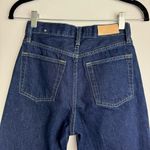 Mango Womens Havana Straight Leg Jeans Sz 1 Dark Wash Button Fly Raw Hem Photo 11