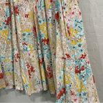 Hailey & Co Floral Tiered Babydoll Dress Small NWT Ruffle Sleeve Lined Rayon Yellow Photo 1