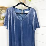 Revelry Reese Velvet Dress Indie Blue Size Large V Photo 2