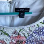 R & K Multicolor Floral Net‎ Dress Spring Summer Bridal Shower Dress Size 16 Photo 2