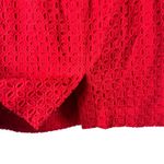 J.Crew The Pencil Skirt Womens 12 Red Eyelet 100% Cotton Career Work Preppy Photo 3