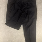 Vince  black‎ cuffed soft silky bemburg/cotton Trouser Dress Pants Pleated 10 Photo 0