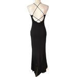 Vintage Roberta Size S Beaded Maxi Dress Formal Evening Prom Strappy Black Photo 1