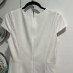 DKNY White Knee Length Dress White Photo 6