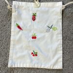 Vintage White Fruit Thin Cloth Shoulder Bag Photo 1