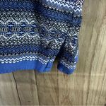 Willi Smith  Geometric Blue and White Blouse Photo 1