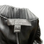St. John Caviar Black Silky Wide-Leg Trouser Pants Size 4 Photo 8