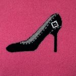 Daniel Bishop Sweater Size Small Pink 100% Cashmere High Heel Rhinestone Vintage Photo 4