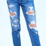 American Eagle AEO Tomgirl Heavily Distressed Denim Jeans Photo 0