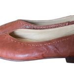 Frye Claire Ballet Flat Leather Cognac Cabrast color brown size 8.5 fits 9 Photo 4