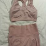 Pink Sports Bra and Leggings Set Size XS Photo 2