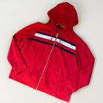 Tommy Hilfiger  Hoodie Sweatshirt Women’s XL Long Sleeve Full Zip Red Stripe Logo Photo 0