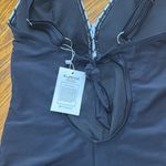 Eomenie One Piece Swimsuits Tummy Control Ruched Push Up Tie Back nwt White Photo 7