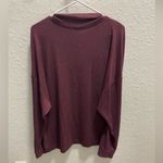 Burgundy Sweater Long Sleeve Shirt XL Purple Photo 1