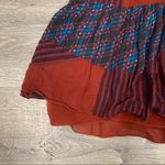 ZARA Trafaluc Collection Burgundy Patchwork Boho Dress XS RN77302 Photo 2