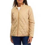 kim rogers Tan Quilted Women's puffer Jacket Photo 6