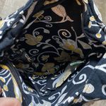 Vera Bradley Yellow Bird Crossbody Bag Black Cotton Quilted Travel Everyday 9x7 Photo 7