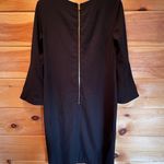 Carmen Marc Valvo  Elegant Black Dress with Flared Sleeves size 6. NWOT Photo 4
