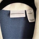 Alfred Dunner Navy Blue Textured 2 Piece Pantsuit Size 14 Photo 6