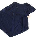 BHLDN NWT  Lena in Navy Flutter Sleeve Jersey Slit Front Maxi Dress Gown 4 Photo 3