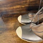 Vionic  Calypso Pewter Lace‎ Up Wedges Size 7 Photo 3