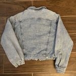 Vintage light blue women's denim jacket with guess logo size Photo 1
