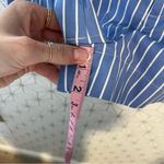 Reformation  Willow Short Blue Pinstripe Photo 6