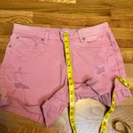 Signature Levi Strauss Womens 10 30 Pink Distressed Cuffed Shorts Stretch Denim Photo 2