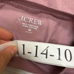 J.Crew Shirt Womens Medium Pink Long Sleeve Crew Neck Tee Peruvian Pima Cotton Photo 2