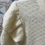 Lilly P Women’s Ruffle Shell Short Sleeve Sweater Large in Cream Soft Dressy Photo 7