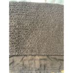 ZARA  Black Smocked Ruffle Leaf Pattern Cropped Tube Top Blouse L Photo 4